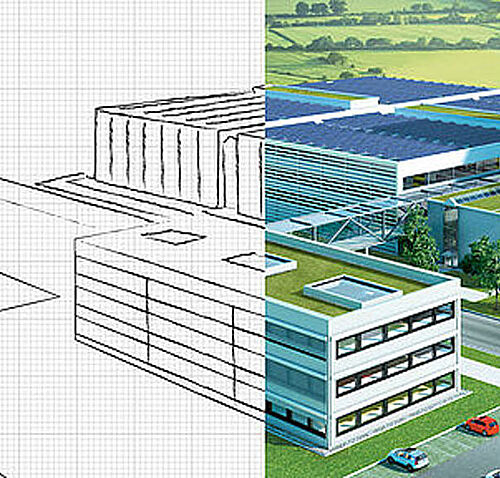Fabrikbau im Rahmen der E-Mobility Transformation