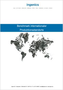 Titelseite Studie Benchmark internationaler Produktionsstandorte 2015
